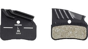 Pastillas de freno de disco Shimano N03A de resina con aletas de refrigeración
