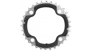 Corona Shimano SLX FC-M660-10 2/3x10 4 bracci 104 BCD 32 denti AE nera