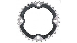 Corona Shimano SLX FC-M670 2/3x10 4 bracci 104 BCD 32 denti AE nera