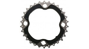 Corona Shimano SLX FC-M672 2/3x10 4 bracci 96 BCD 30 denti AN nera