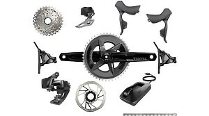 SRAM Rival AXS groepset 2x12 versnellingen 175 mm 48/35 tanden 10-30 cassette