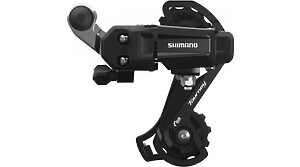 Deragliatore posteriore Shimano Tourney RD-TY200, 7 velocità, montaggio diretto, gabbia lunga, nero