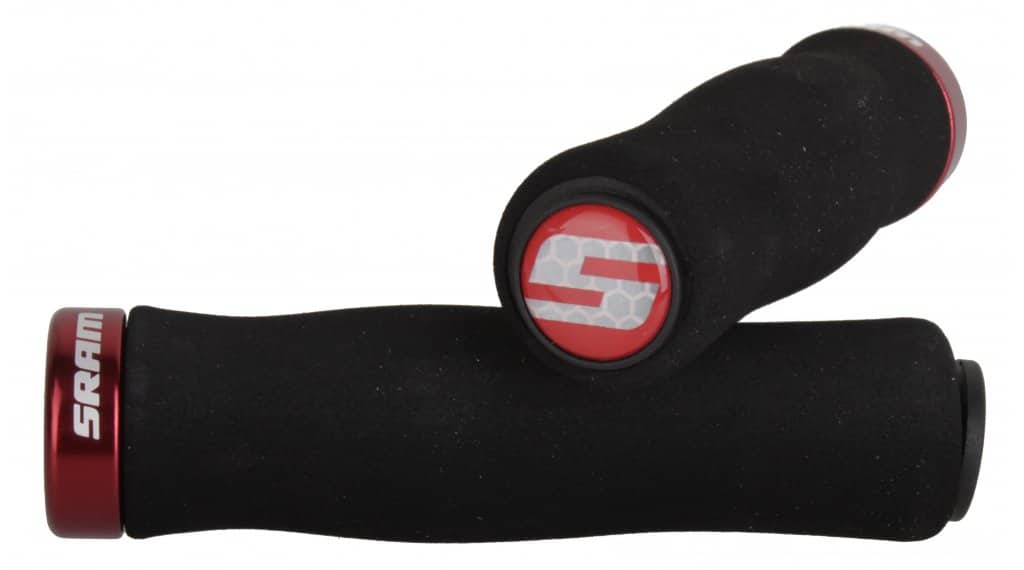 SRAM Contour Lock On Griffe 129mm black grip/red clamp