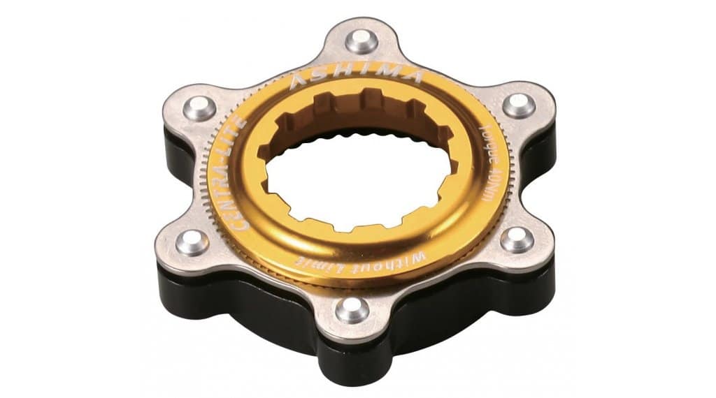 Ashima AC02 Ultralight Centerlock Adapter für 6-Loch Bremsscheibe gold