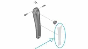 Shimano Deore XT FC-M8100 protection stickers für 175/180mm Kurbelarmlänge