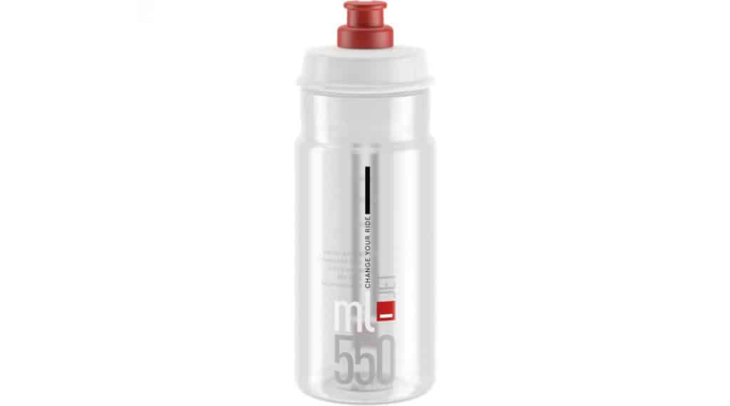 Elite Jet waterfles 550 ml transparant/rood logo