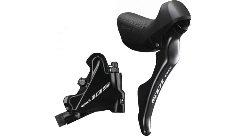 Shimano 105 R7020/R7070 Schalt-/Bremshebel links mit hydraulischer Scheibenbremse Flat Mount vorne schwarz