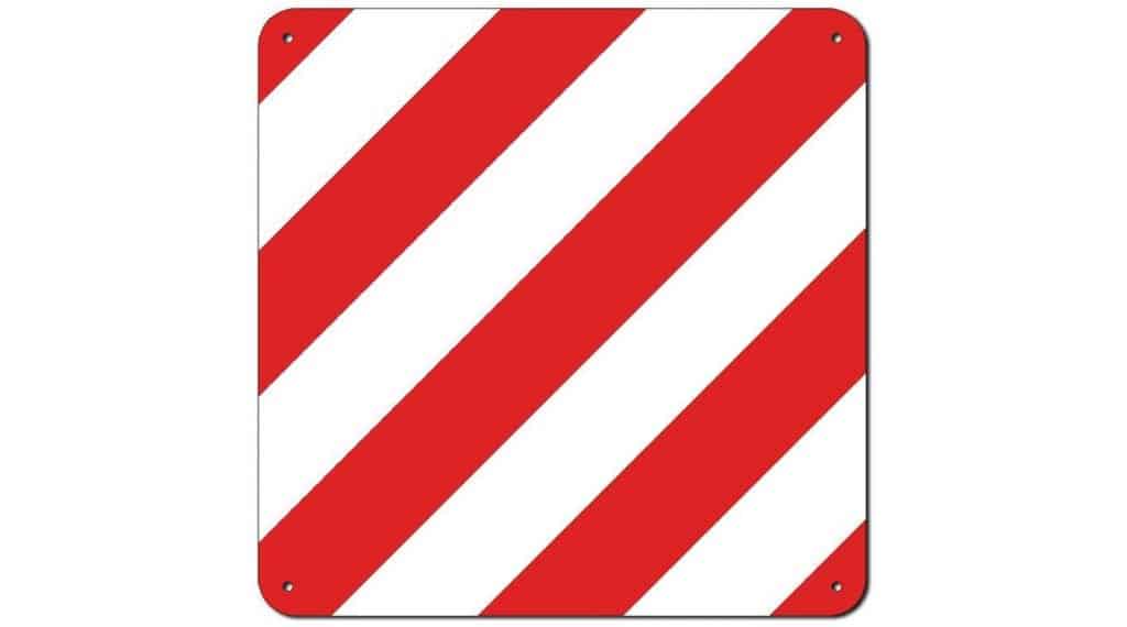 DS Covers Warning Sign red-white striped