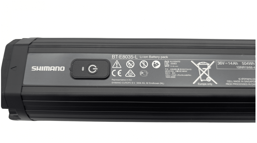 Shimano STEPS BT-E8035-L E-Bike Akku für Rahmenmontage (intern) 504Wh schwarz