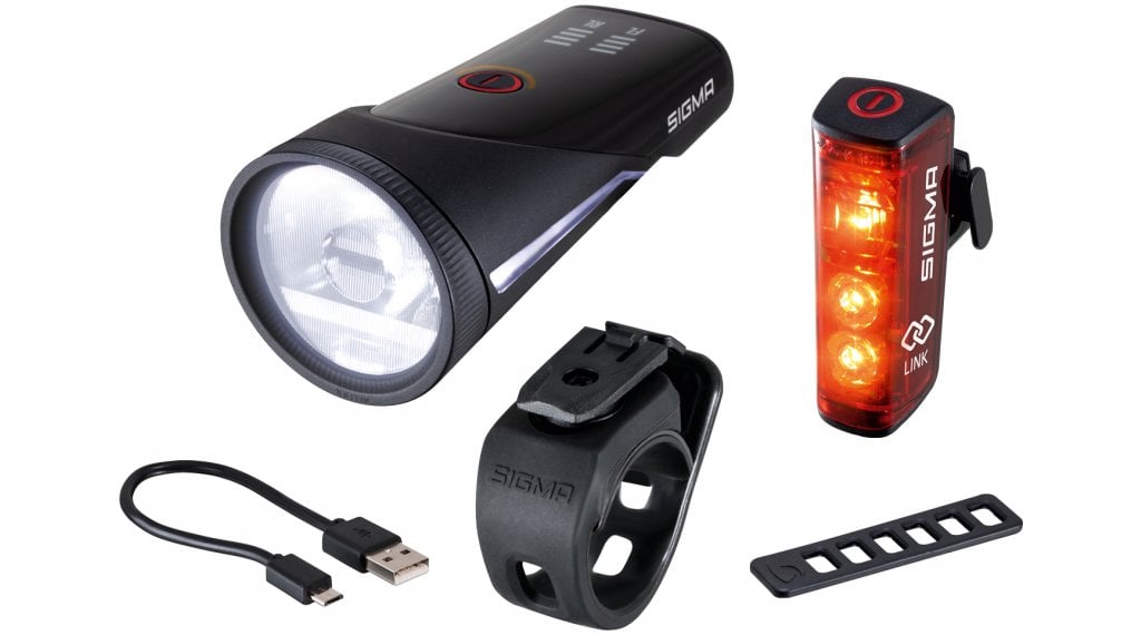 Sigma Sport Aura 100 + Blaze Link – Juego de luces delantera y trasera